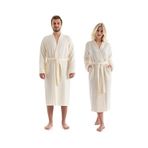 DENİZLİ CONCEPT Unisex Kimono 4 Kat Müslin Bornoz (Ekru, XXL)