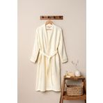 Denizli Concept Unisex Kimono 4 Kat Müslin Bornoz Ekru