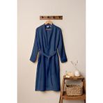Denizli Concept Unisex Kimono 4 Kat Müslin Bornoz Lacivert