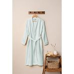 Denizli Concept Unisex Kimono 4 Kat Müslin Bornoz Mint Mavi