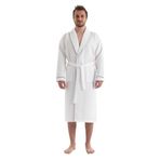 DENİZLİ CONCEPT Unisex Soho Pike Bornoz (Beyaz, S/M)