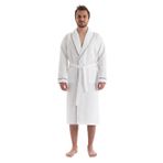 DENİZLİ CONCEPT Unisex Soho Pike Bornoz (Beyaz, XXL)