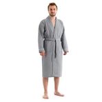 DENİZLİ CONCEPT Unisex Soho Pike Bornoz (Gri, XXL)