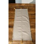 Denizli Hatırası Otantik Bohem Tarzı Keten Çizgili Püsküllü 47X105 Cm Runner