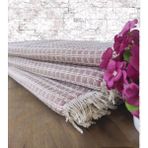 Denizli Hatırası Pamuklu Buldan Işi Koltuk Örtüsü 170X220 cm - 170 x 220 cm - Açık Pembe