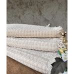 Denizli Hatırası Pamuklu Buldan Işi Koltuk Örtüsü 170X220 cm - 170 x 220 cm - Bej