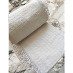 Denizli Hatırası Pamuklu Buldan Işi Koltuk Örtüsü 170X220 cm - 170 x 220 cm - Krem