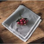 Denizli Hatırası Poti Kare Güpürlü Çok Amaçlı Masa Örtüsü - Gri - 120 x 120 cm