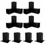 Denizvelder Pergola Seti kedi köpek yuvası mini sera Icin Metal 50X50X2MM Profil 8 Parca renk siyah boyalıdır - Kare