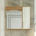 Denko 85 cm Tokyo MDF Ud Aynalı Üst Modül Banyo Dolabı
