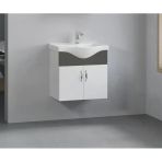 Denko Akyazı 55 Cm Mdf Banyo Dolabı Antrasit Gri Alt Modül Ve Lavabo