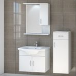 Denko Akyazı 55 cm Mdf Beyaz Banyo Dolabı Takımı ve Boy Dolabı