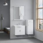 Denko Akyazı 55 cm Mdf Beyaz Banyo Dolabı Takımı ve Boy Dolabı