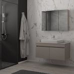 Denko Banyo Etna 80 Cm Banyo Dolabi Takimi Kül Gri