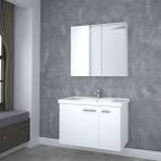 Denko Banyo Terra Beyaz 90 cm Banyo Dolabı