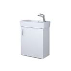 Denko Banyo Turkuaz City Lavabo 25*50cm (sağ) Ve Minica Banyo Dolabı-beyaz