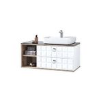 Denko Banyo Turkuaz Duru Lavabo 50*40 Cm, Denko Oscar Banyo Alt Dolabı Beyaz