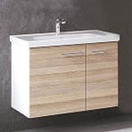 Denko Banyo Turkuaz Frame Etajerli Lavabo 80*45 Cm Ve Terra Banyo Alt Dolabı Beyaz