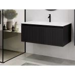 Denko Belgrad 101 Cm (Antrasit) Banyo Dolabı (Alt Modül Lavabo)