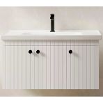 Denko Bodur 100 Cm Mdf Beyaz Banyo Dolabı Alt Modül, Lavabo