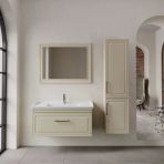 Denko Era 100 Cm (Bej) Banyo Dolabı Takımı Ve Boy Dolabı