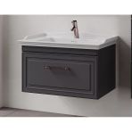 Denko Era 80 Cm (Antrasit) Banyo Dolabı (Alt Modül Lavabo)