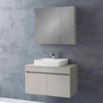 Denko Etna 80 Cm Mdf Kül Gri Banyo Dolabı Takımı