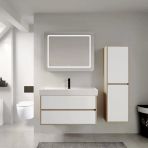 Denko Forever 100 Cm (Beyaz) Banyo Dolabı Takımı Ve Boy Dolabı