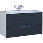 Denko Galata 75 cm MDF Antrasit Gri Banyo Dolabı Alt Modül ve Seramik Lavabo