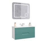 Denko Galata 85 cm Mdf Yeşil Banyo Dolabı Takımı