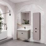 Denko Hana 80 Cm (Bej) Banyo Dolabı Takımı Ve Boy Dolabı