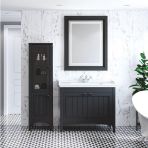 Denko Helena 100 Cm Mdf Antrasit Gri Banyo Dolabı Takımı Ve Boy Dolabı
