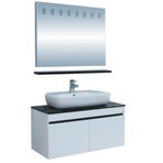 Denko Helena 100 CM MDF Beyaz Banyo Dolabı Takımı
