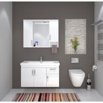 Denko Lotus 100 cm Mdf Lake Banyo Dolabı Takımı