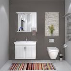 Denko Lotus 80 cm Mdf Lake Banyo Dolabı Takımı