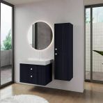 Denko Marsilya 80 Cm (Mat Lacivert) Banyo Dolabı Takımı Ve Boy Dolabı