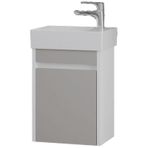 Denko Natalia 40 cm Mdf Kül Gri Banyo Dolabı Alt Modül ve Seramik Lavabo