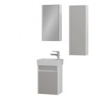 Denko Natalia 40 cm Mdf Kul Gri Banyo Dolabı Takımı ve Boy Dolabı