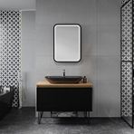 Denko Taylan 100 cm Mdf Siyah Banyo Dolabı Takımı