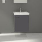 Denko Terra 50 cm Mdf Antrasit Gri Banyo Dolabı Alt Modül Lavabo