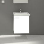 Denko Terra 50 cm Mdf Beyaz Banyo Dolabı Alt Modül ve Lavabo