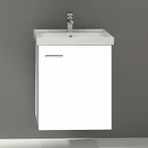 Denko Terra 50 cm Mdf Beyaz Banyo Dolabı Alt Modül ve Lavabo