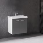 Denko Terra 65 cm Mdf Antrasit Gri Banyo Dolabı Alt Modül Lavabo