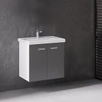 Denko Terra 65 cm Mdf Antrasit Gri Banyo Dolabı Alt Modül Lavabo