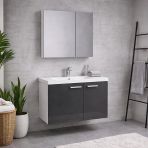 Denko Terra 80 Cm Antrasit Banyo Dolabı Takımı