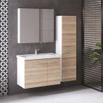 Denko Terra 80 cm Beyaz Banyo Dolabı Takımı