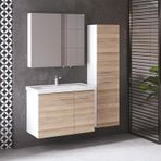 Denko Terra 80 cm Boy Dolap ve Banyo Dolabı Takımı
