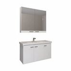 Denko Terra Beyaz 100 cm Banyo Dolabı