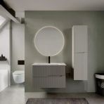 Denko Tiran 100 Cm (Beyoğlu Gri) Banyo Dolabı (Alt Modül Lavabo)