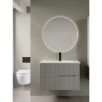 Denko Tiran 100 cm Beyoğlu Gri Banyo Dolabı Takımı